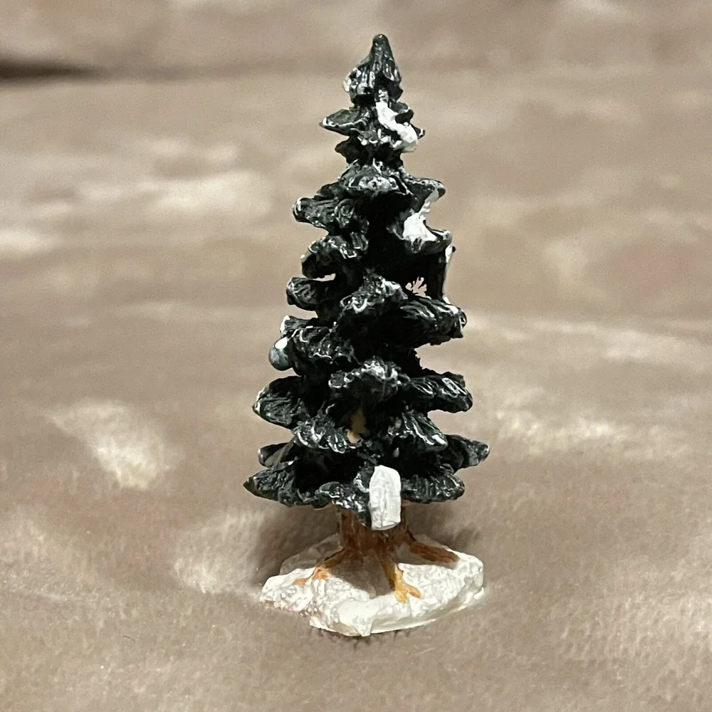 Lemax Christmas Village‎ Town Resin Evergreen Pine Trees Dept 56 Miniature